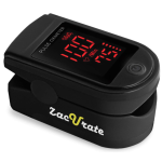 Zacurate 500 Series Fingertip Pulse Oximeter Blood Oxygen Saturation Monitor with Silicon Cover, Batteries and Lanyard (Royal Black)