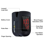 Zacurate 500 Series Fingertip Pulse Oximeter Blood Oxygen Saturation Monitor with Silicon Cover, Batteries and Lanyard (Royal Black)