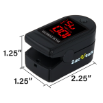 Zacurate 500 Series Fingertip Pulse Oximeter Blood Oxygen Saturation Monitor with Silicon Cover, Batteries and Lanyard (Royal Black)