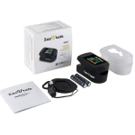 Zacurate 500 Series Fingertip Pulse Oximeter Blood Oxygen Saturation Monitor with Silicon Cover, Batteries and Lanyard (Mystic Black - OLED)