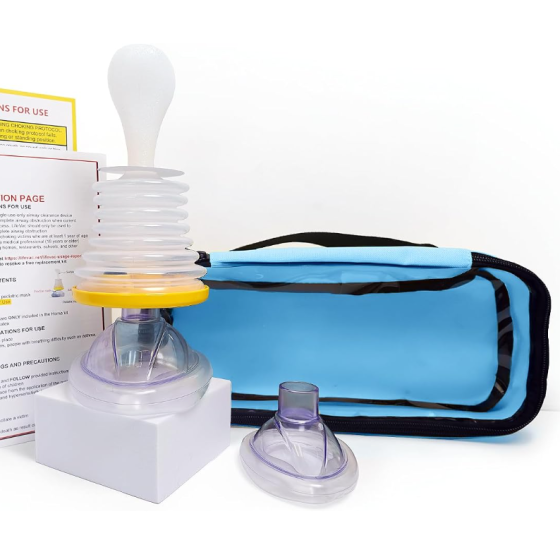 LifeVac Blue Travel Kit - Portable Suction Rescue Device, First Aid Kit for Kids and Adults, Portable Airway Suction Device for Children and Adults