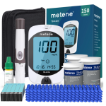 Metene TD-4116 Blood Glucose Monitor Kits, Blood Sugar Testing Kit, HSA/FSA 150 Test Strips + 150 Lancets + 1 Lancing Device + Control Solution, Large Display, Diabetes Testing for Home & Personal Use
