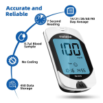 Metene TD-4116 Blood Glucose Monitor Kits, Blood Sugar Testing Kit, HSA/FSA 150 Test Strips + 150 Lancets + 1 Lancing Device + Control Solution, Large Display, Diabetes Testing for Home & Personal Use