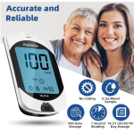 Metene TD-4116 Blood Glucose Monitor Kits, Blood Sugar Testing Kit, HSA/FSA 150 Test Strips + 150 Lancets + 1 Lancing Device + Control Solution, Large Display, Diabetes Testing for Home & Personal Use