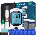 Metene TD-4116 Blood Glucose Monitor Kits, Blood Sugar Testing Kit, HSA/FSA 100 Test Strips + 100 Lancets + 1 Lancing Device + Control Solution, Large Display, Diabetes Testing for Home & Personal Use