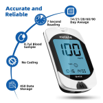 Metene TD-4116 Blood Glucose Monitor Kits, Blood Sugar Testing Kit, HSA/FSA 100 Test Strips + 100 Lancets + 1 Lancing Device + Control Solution, Large Display, Diabetes Testing for Home & Personal Use