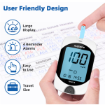 Metene TD-4116 Blood Glucose Monitor Kits, Blood Sugar Testing Kit, HSA/FSA 100 Test Strips + 100 Lancets + 1 Lancing Device + Control Solution, Large Display, Diabetes Testing for Home & Personal Use